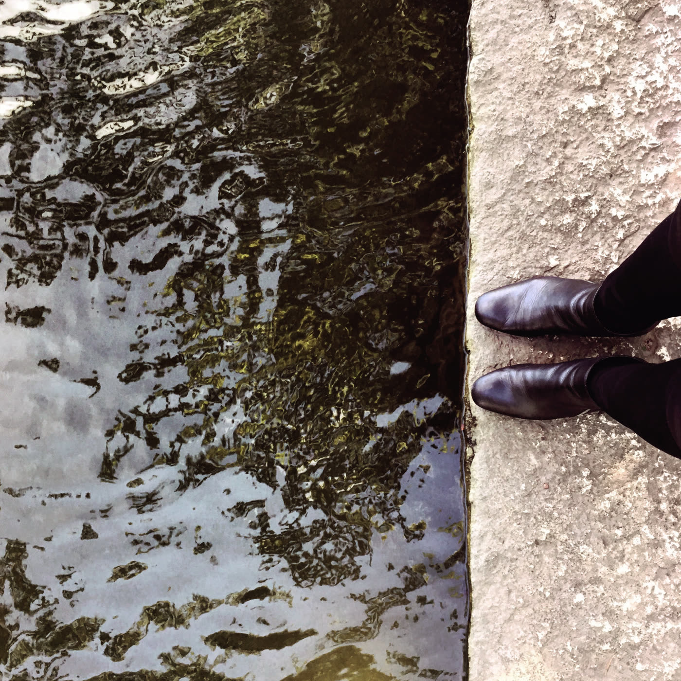 The boots, doing their best impression of standing on water